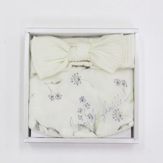 【ボックス付き】花言葉スタイ・ヘアバンド・グローブイニシャルセット