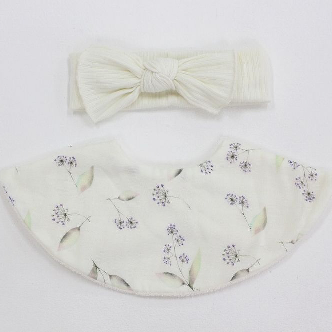 【ボックス付き】花言葉スタイ・ヘアバンド・グローブイニシャルセット