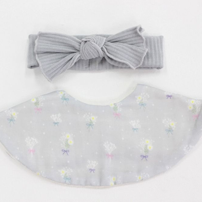 【ボックス付き】花言葉スタイ・ヘアバンド・グローブイニシャルセット