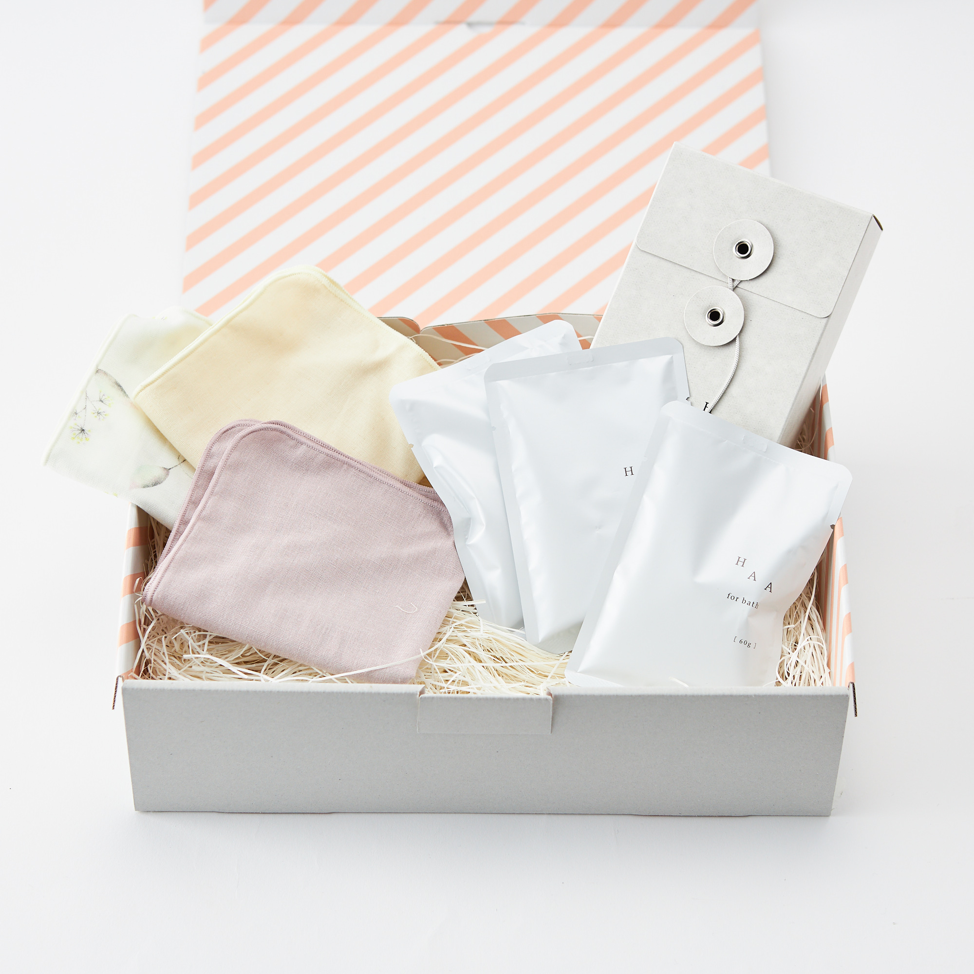 【ボックス付き】ガーゼ・入浴剤のセット