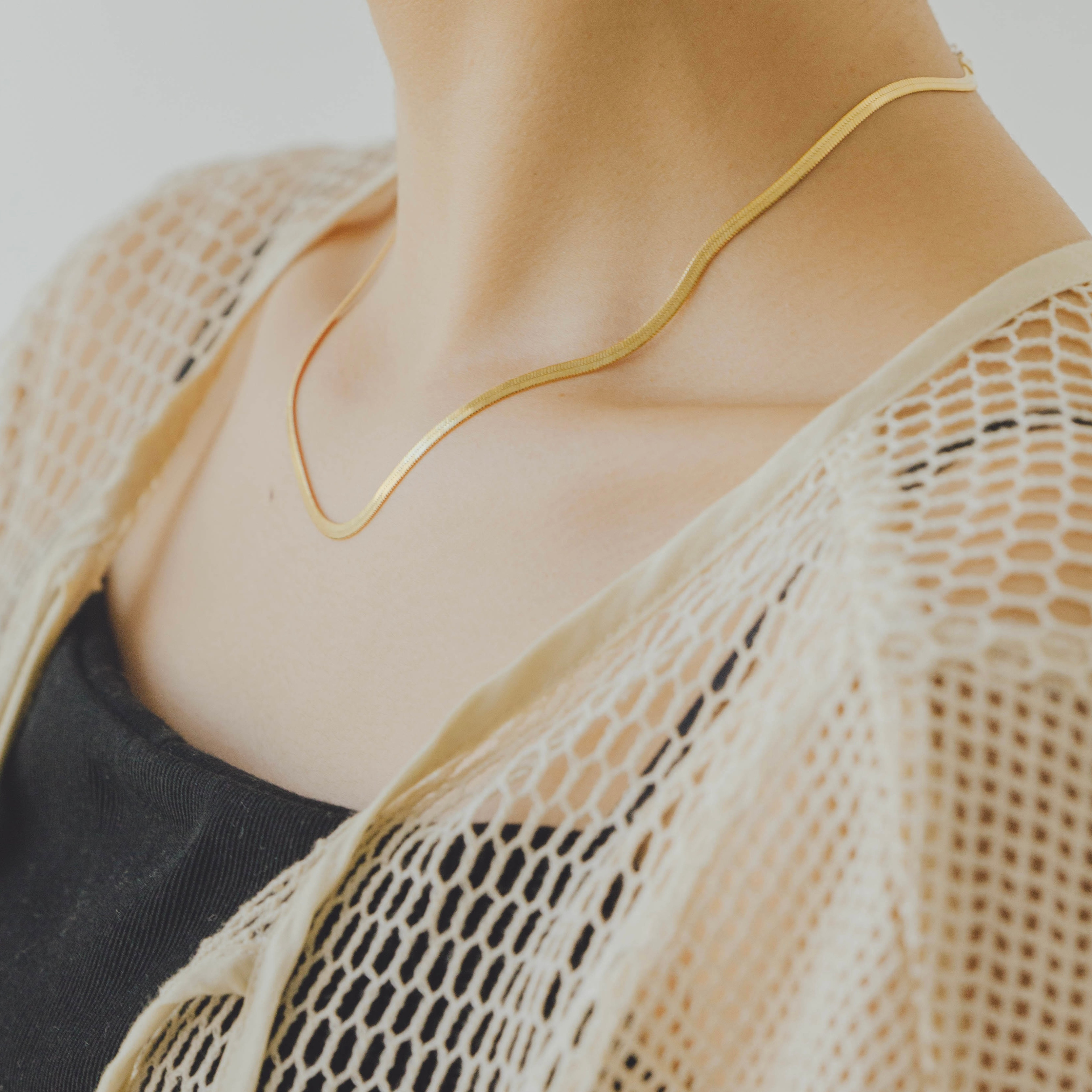 スネークチェーンネックレス