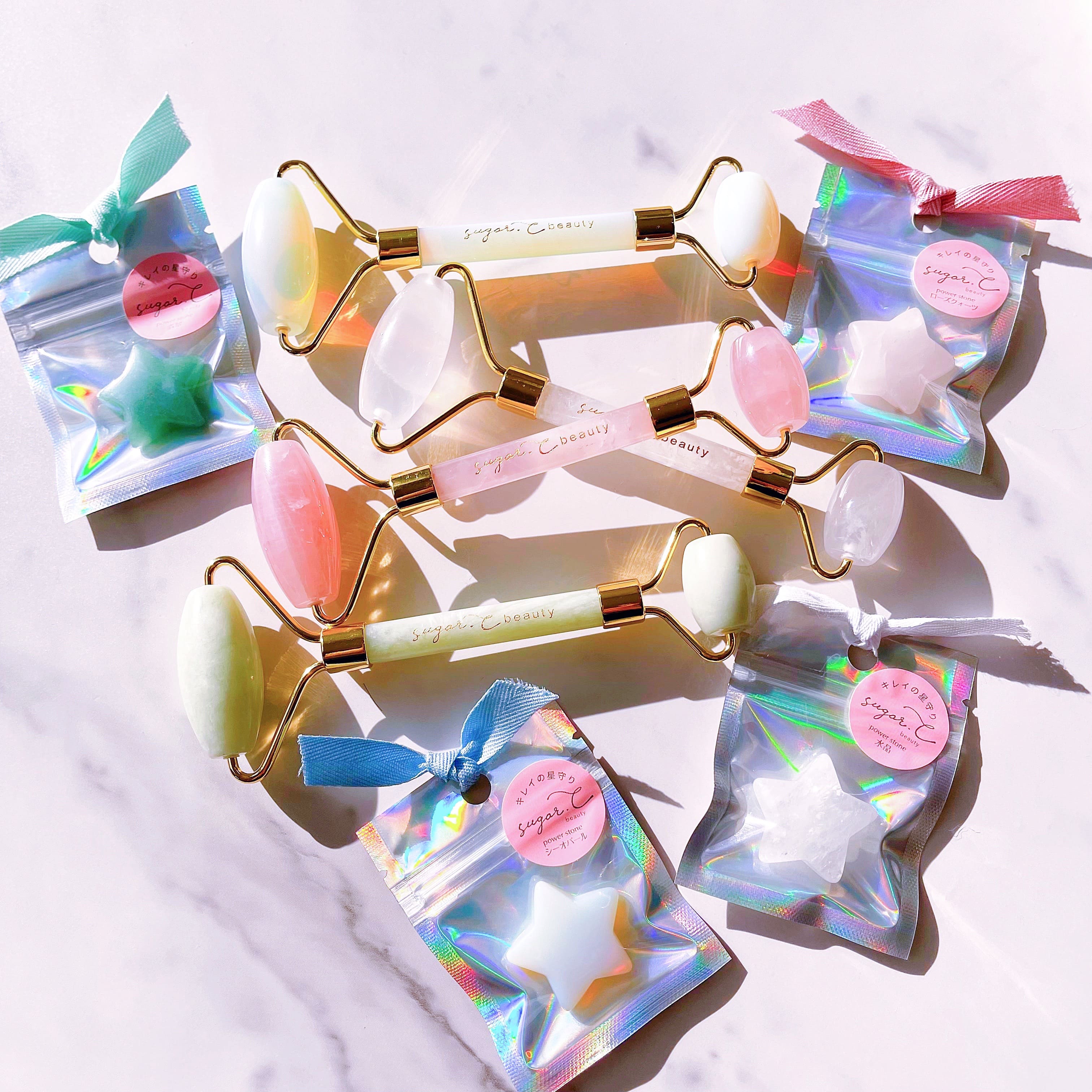 天然石美容ローラー＆キレイの星守りセット | sugar.C beauty