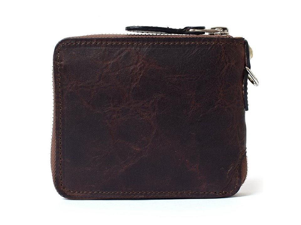 ビルフォード二つ折り財布 ラウンドジップ ファスナー ビンテージホースハイド