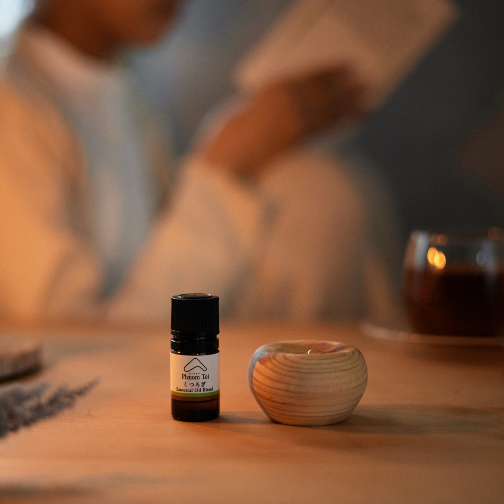 通常サイズ精油・ウッドディフューザー［檜］セット