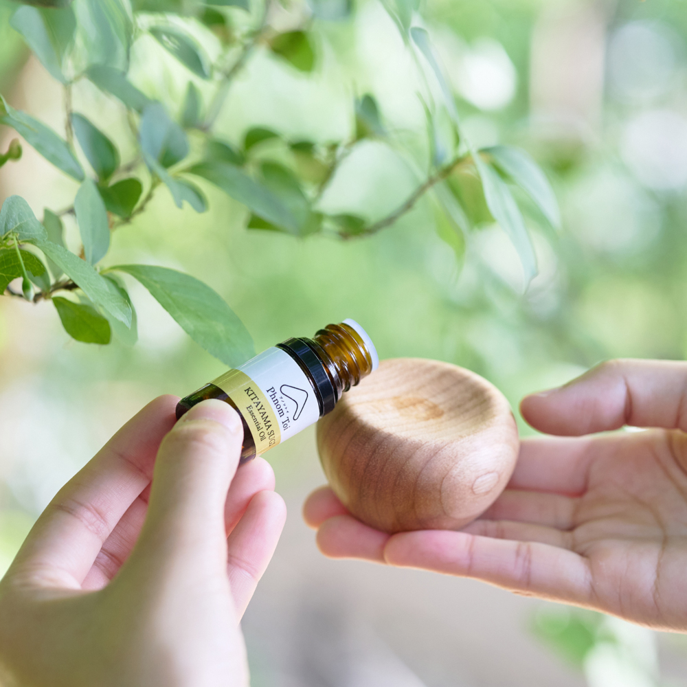 通常サイズ精油・ウッドディフューザー［檜］セット