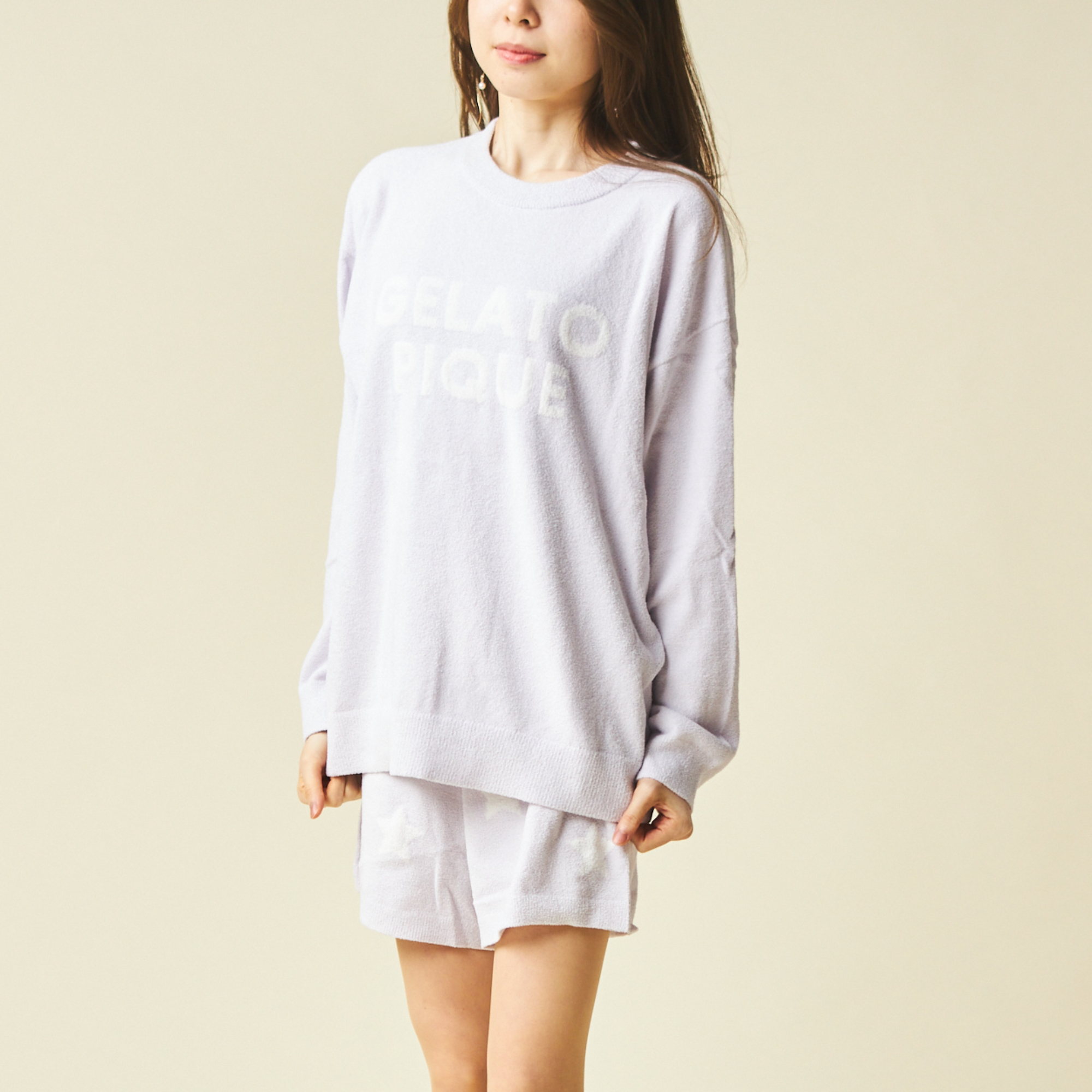 WOMEN】スターロゴJQDプルオーバー&ショートパンツSET | gelato pique