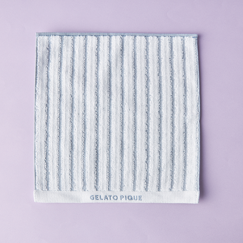 【WOMEN】アイスロゴ刺繍スクエアポーチ＆ストライプハンドタオルセット