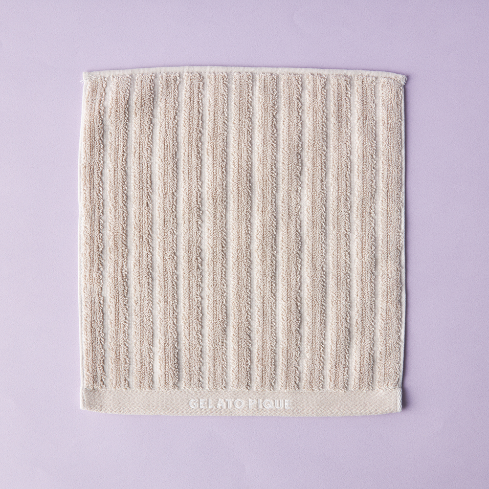 【WOMEN】アイスロゴ刺繍スクエアポーチ＆ストライプハンドタオルセット