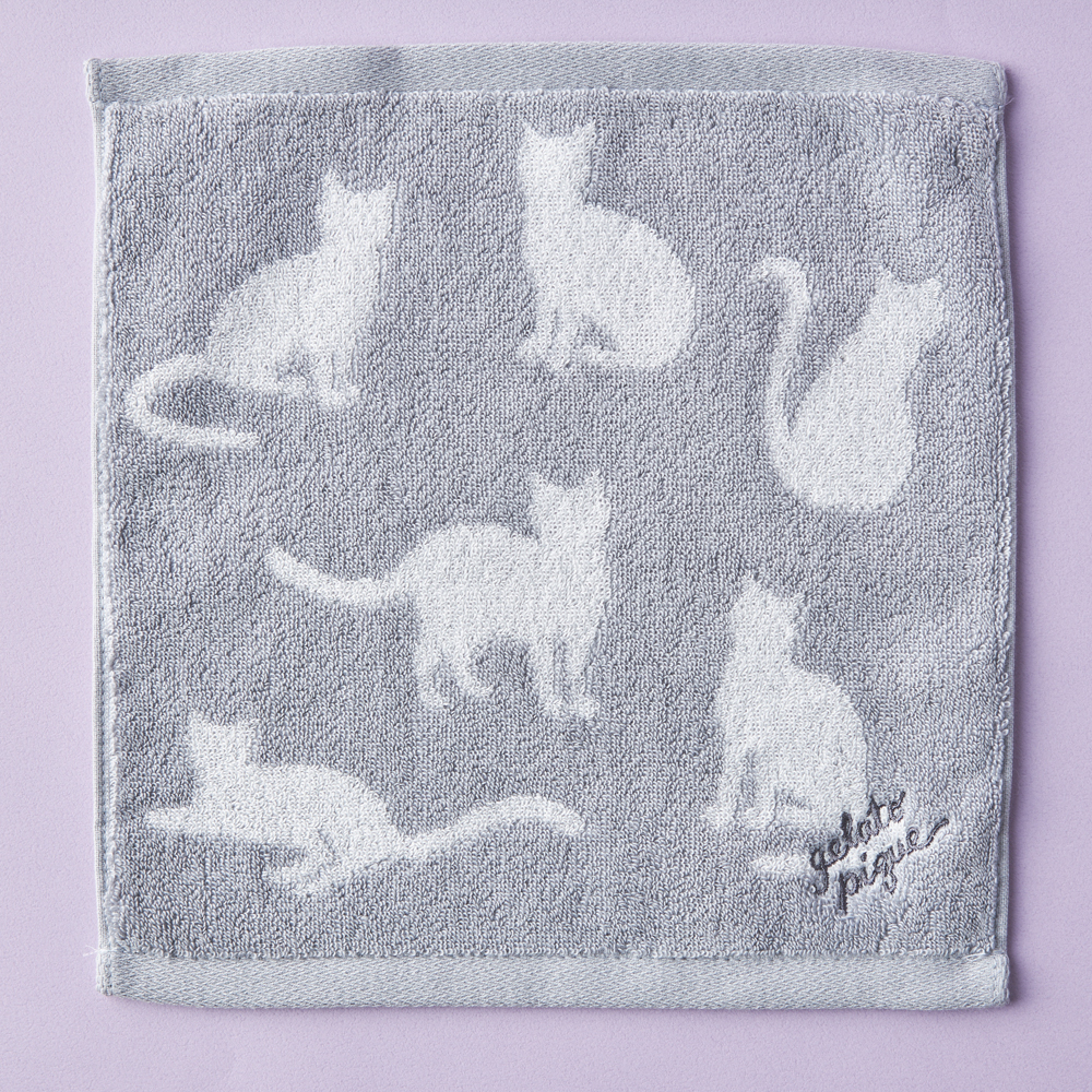 【WOMEN】キャット柄ハンドタオル＆モチーフ柄マグカップセット