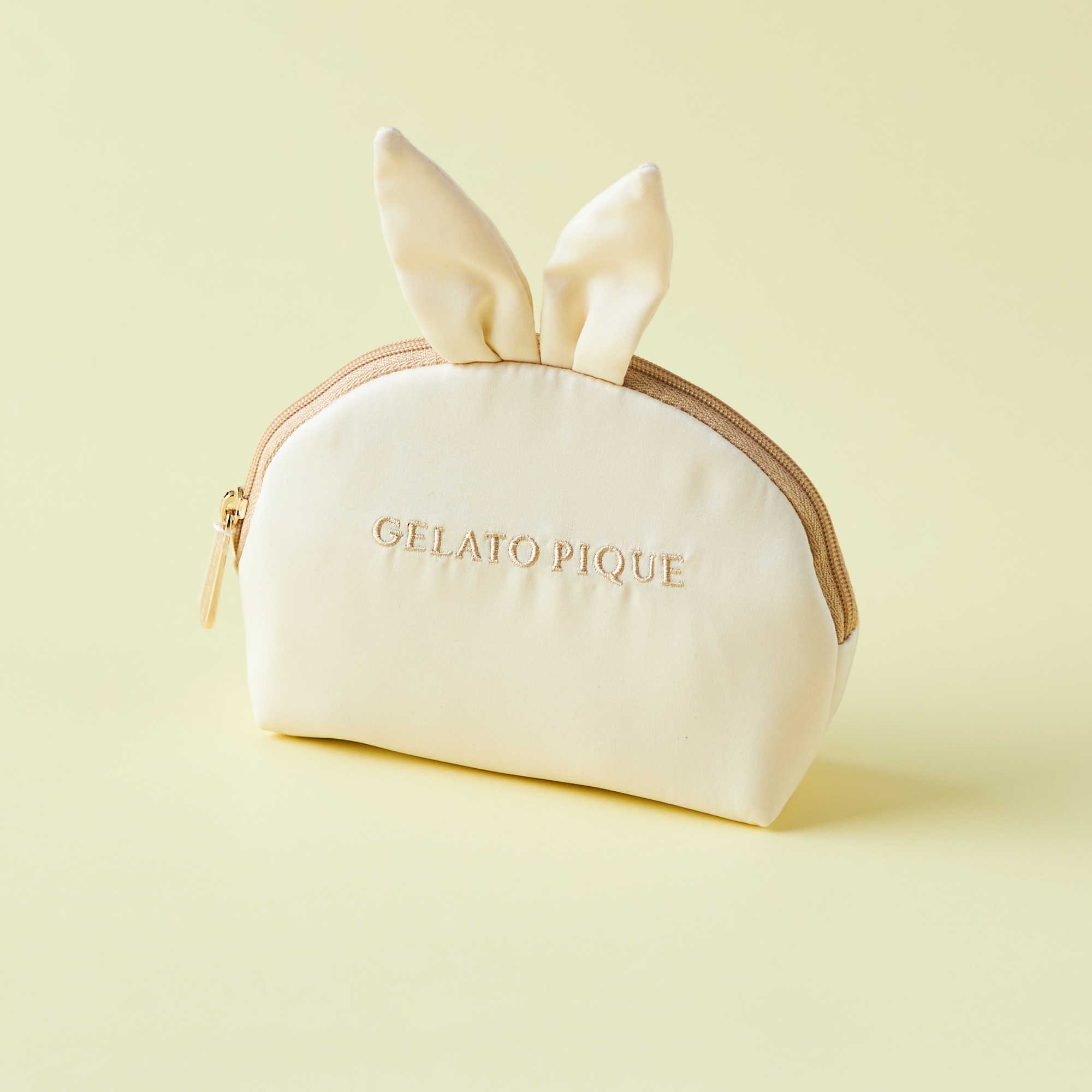 【WOMEN】ウサギの耳付きサテンポーチ