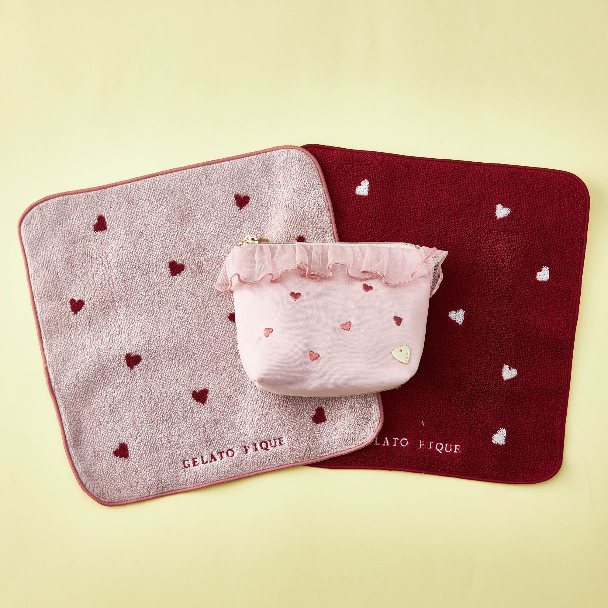 WOMEN】【sweet】チュールサテンハートティッシュポーチ&ハートハンド 
