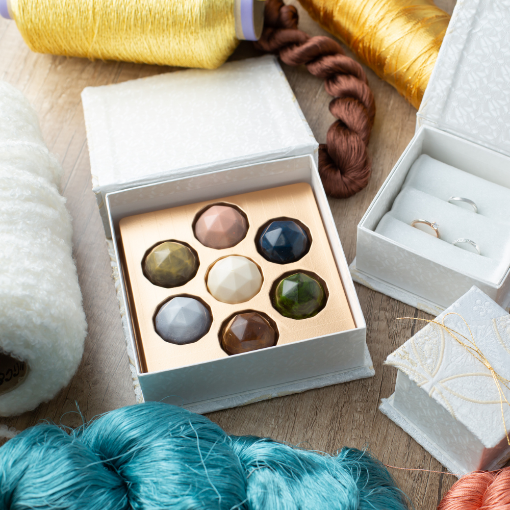 西陣織インテリアボックス＜七宝チョコ7つ＞ 