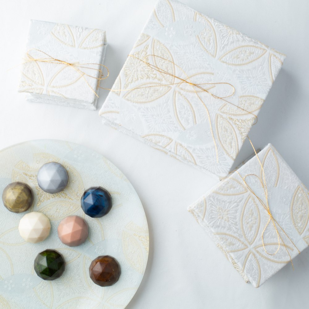 西陣織インテリアボックス＜七宝チョコ7つ＞ 