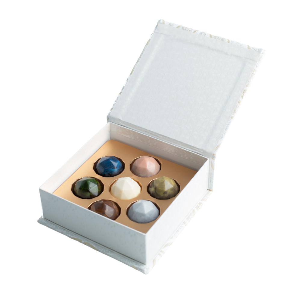 西陣織インテリアボックス＜七宝チョコ7つ＞ 