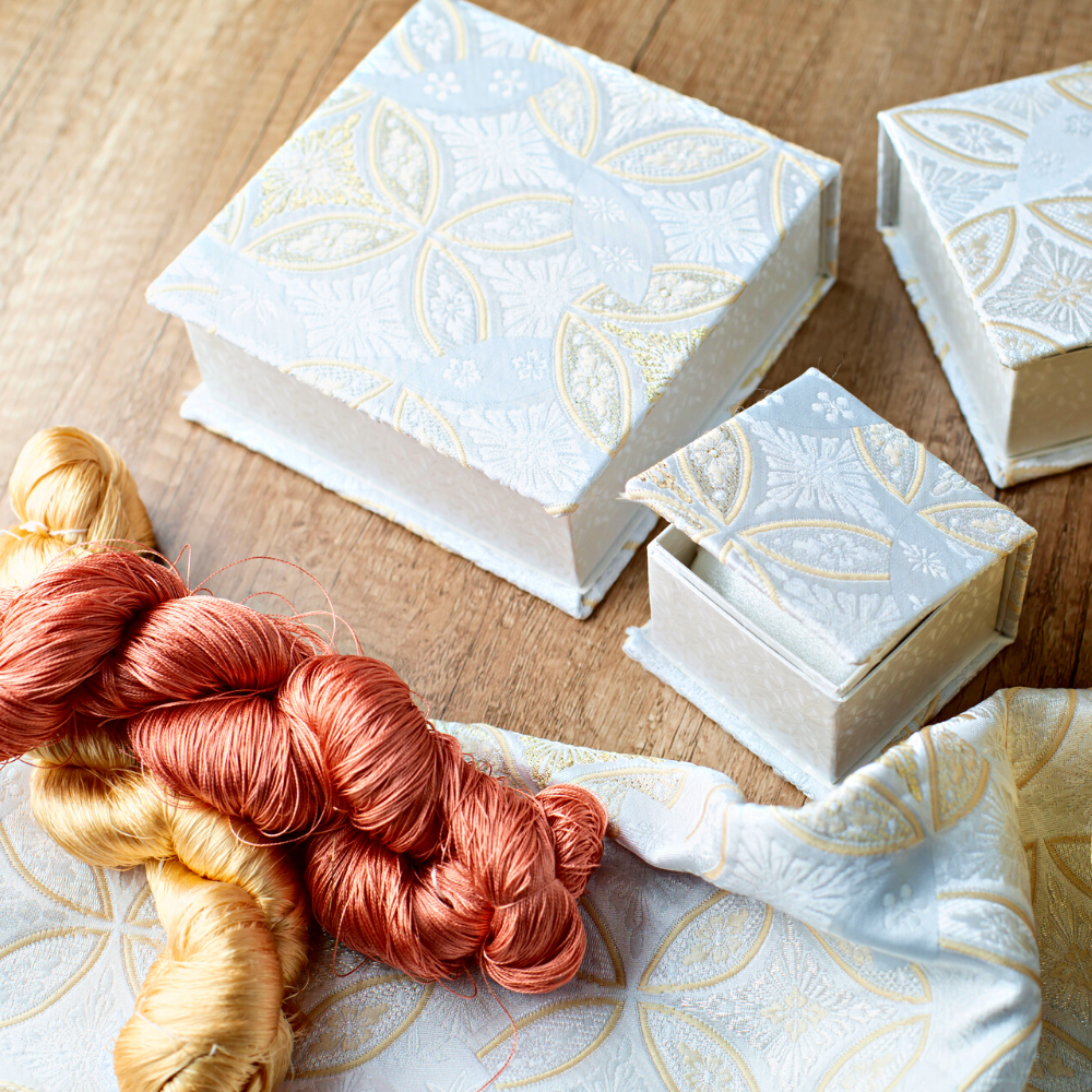 西陣織インテリアボックス＜七宝チョコ7つ＞ 