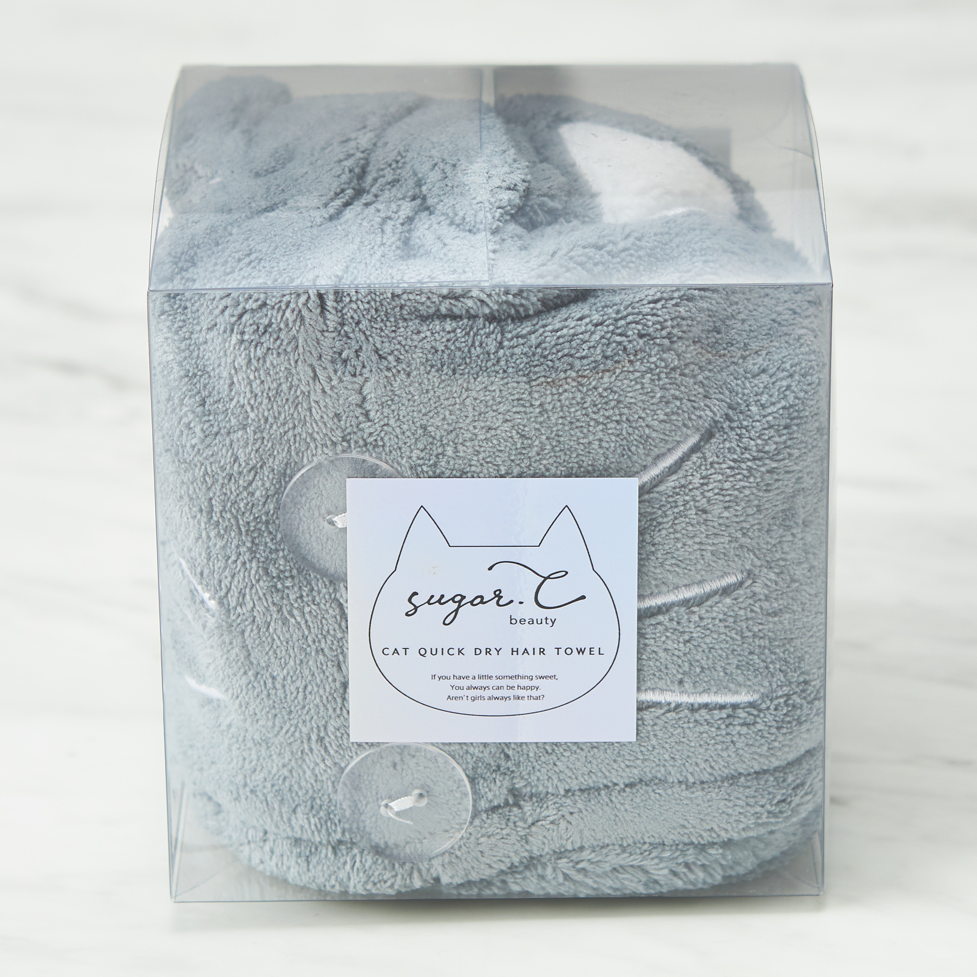 【猫好きに贈る】速乾ヘアタオルとイニシャルハンカチ