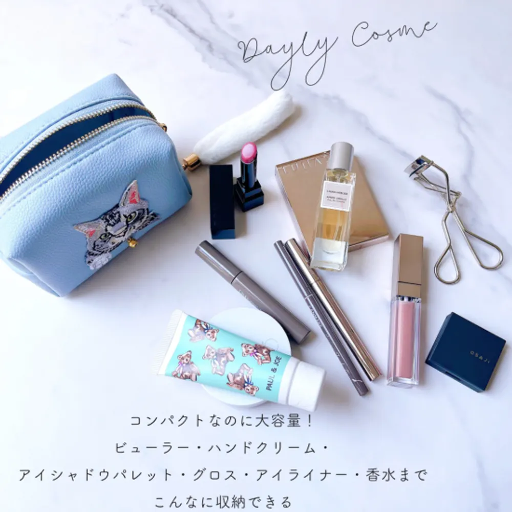 【猫好きに贈る】ねこが選べるメイクポーチとCLAYD入浴剤