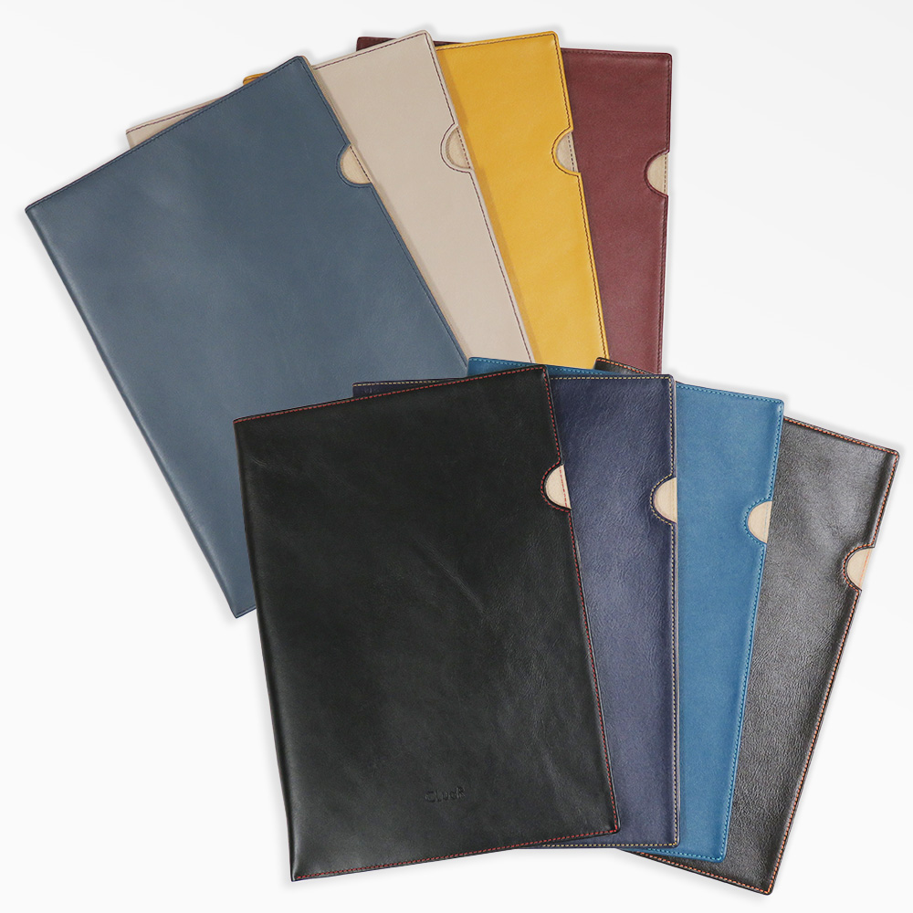 名入れ可】本革 ドキュメントファイル A4サイズ クリアホルダーカバー