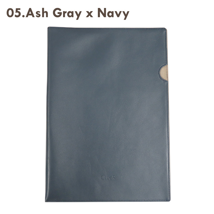 【名入れ可】本革 ドキュメントファイル A4サイズ クリアホルダーカバー レザーファイル (LR0048)