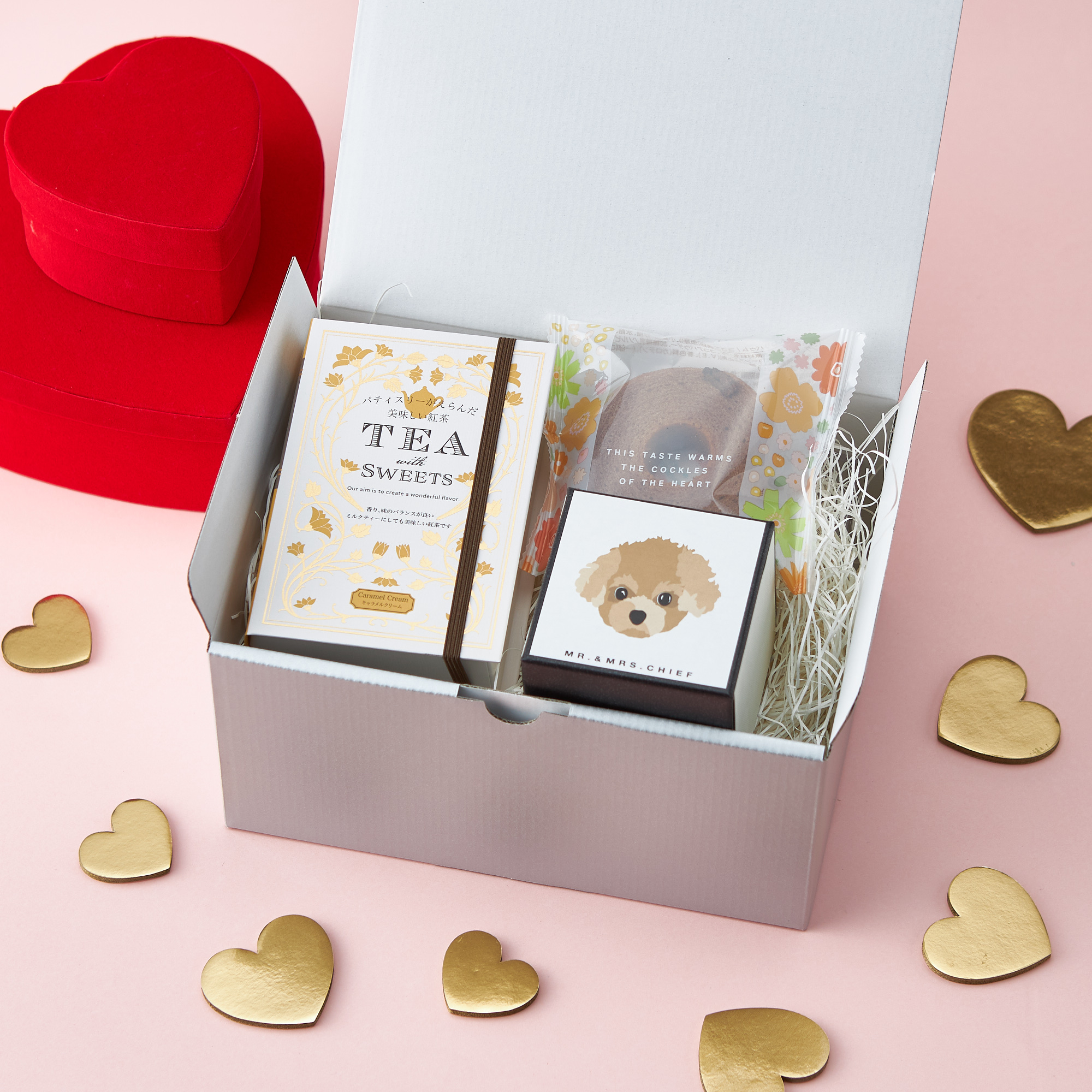 【犬好きな人が喜ぶホワイトデーギフトBOX】スイーツ＆INUハンカチセット