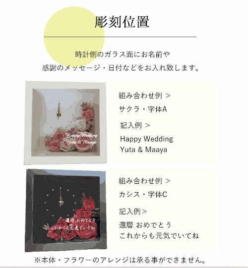 【名入れギフト】ピクチャーズフラワークロック