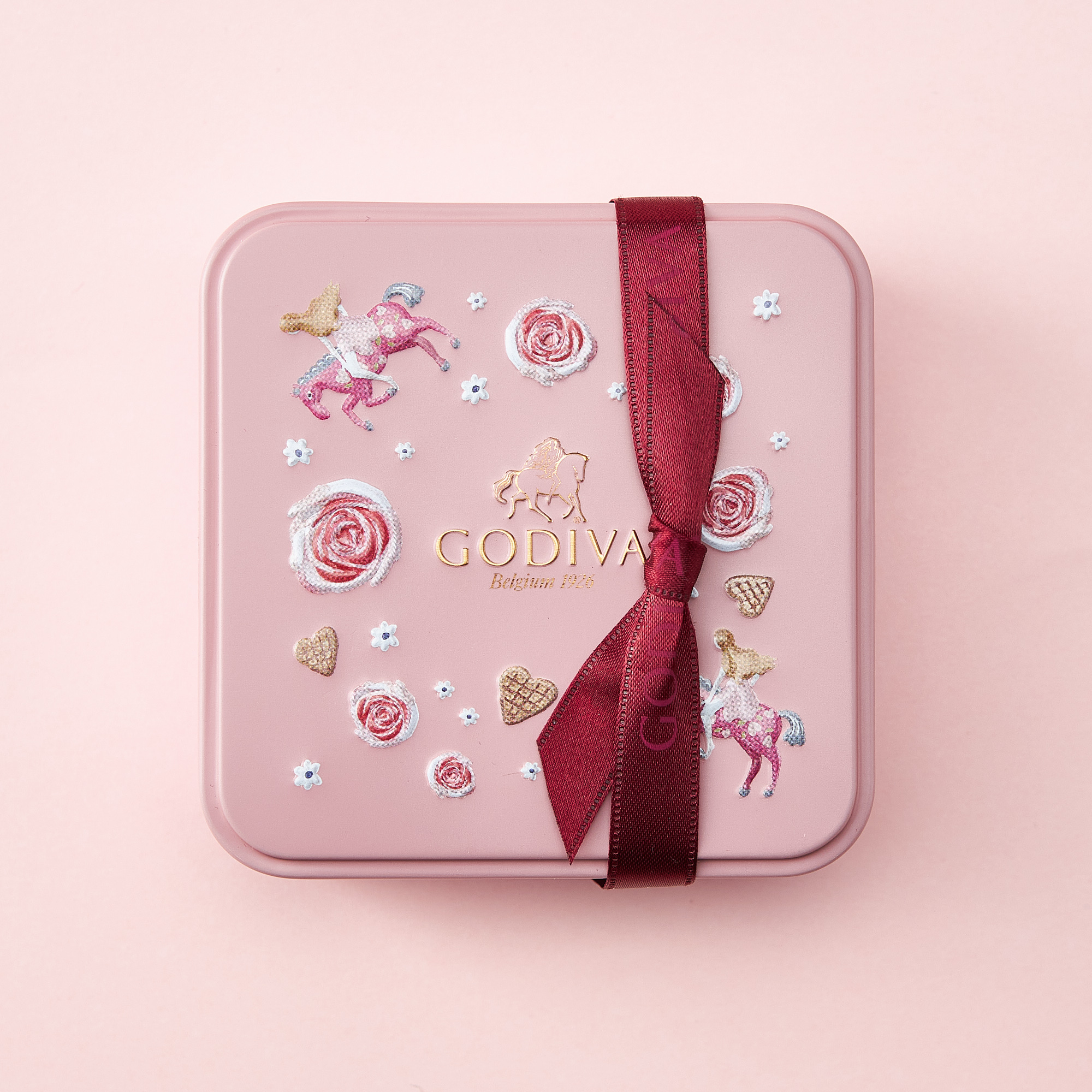 【バレンタイン鉄板】GODIVA ワッフルアソートトメント＆INUハンカチセット