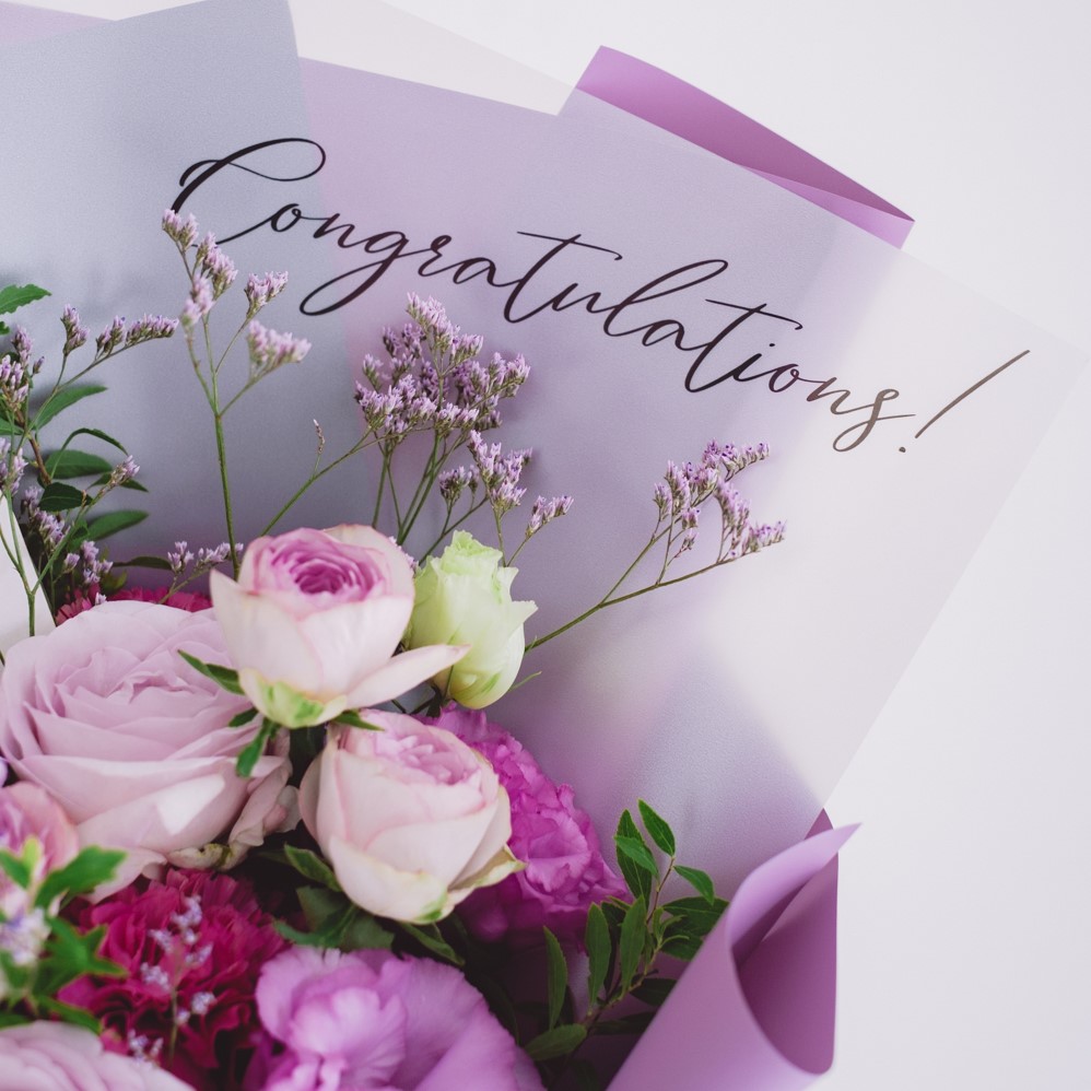 Message Bouquet／メッセージブーケ　生花・花束／パープル