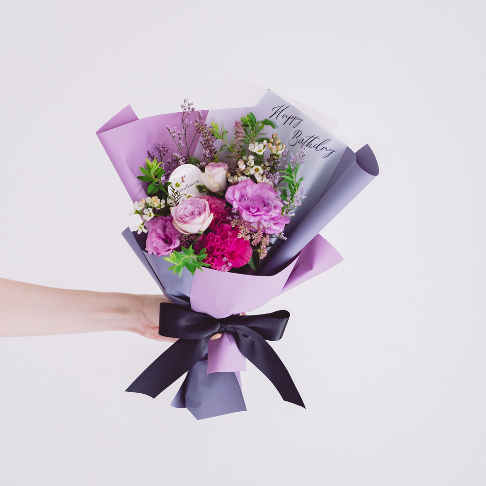 Message Bouquet／メッセージブーケ　生花・花束／パープル