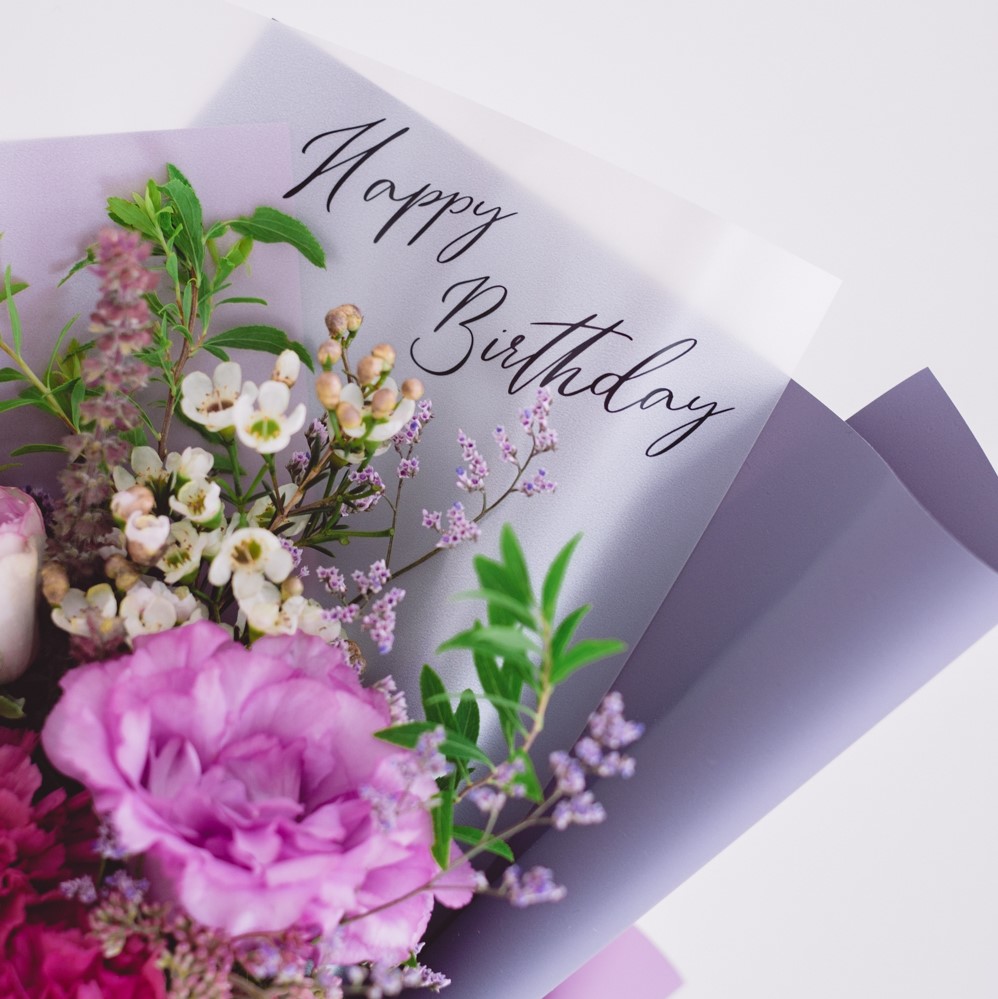 Message Bouquet／メッセージブーケ　生花・花束／パープル