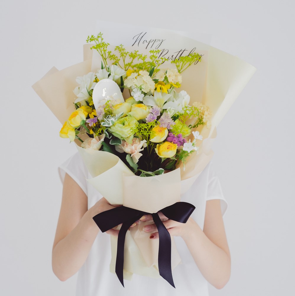 Message Bouquet／メッセージブーケ　生花・花束／イエロー