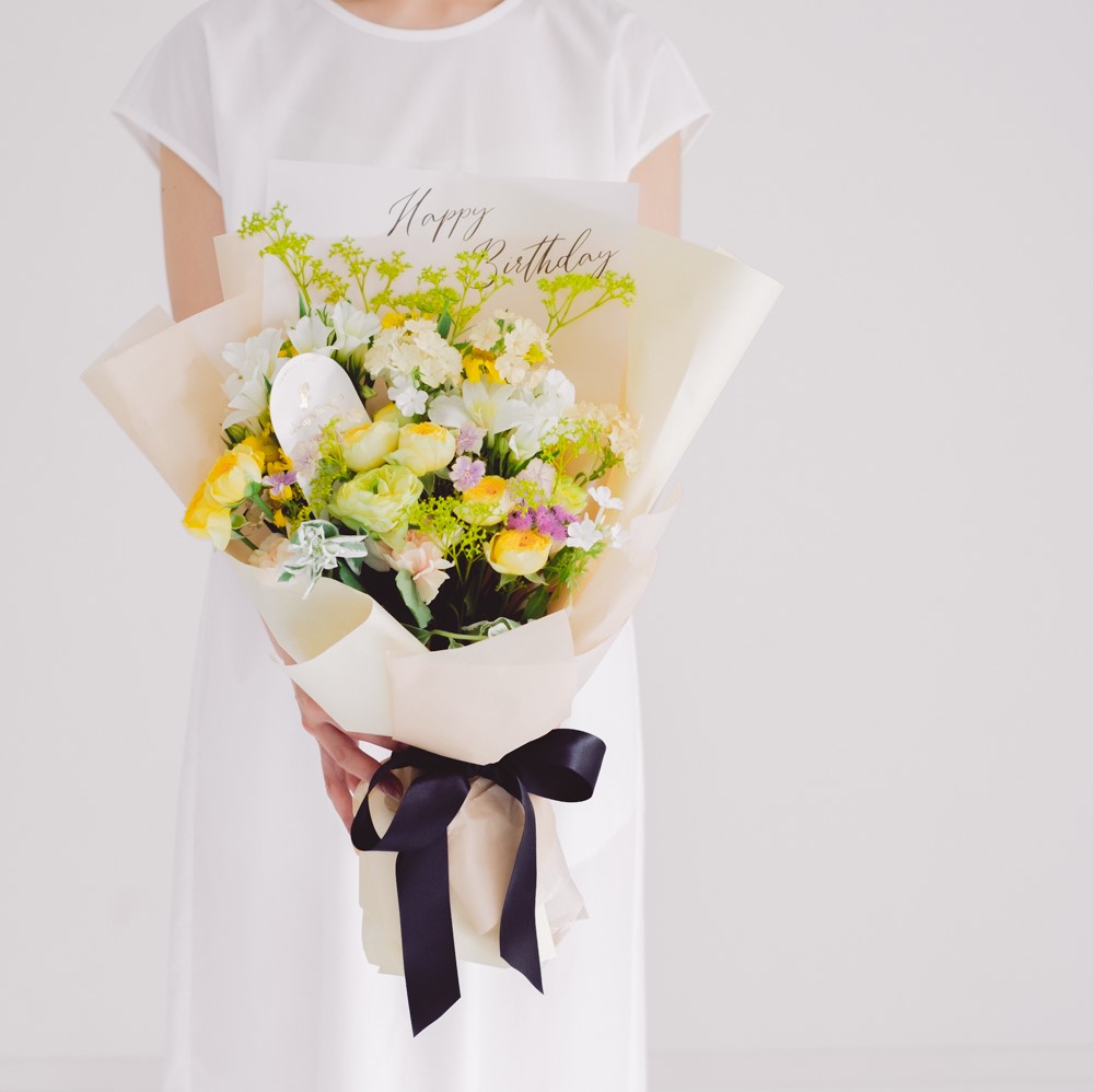 Message Bouquet／メッセージブーケ　生花・花束／イエロー