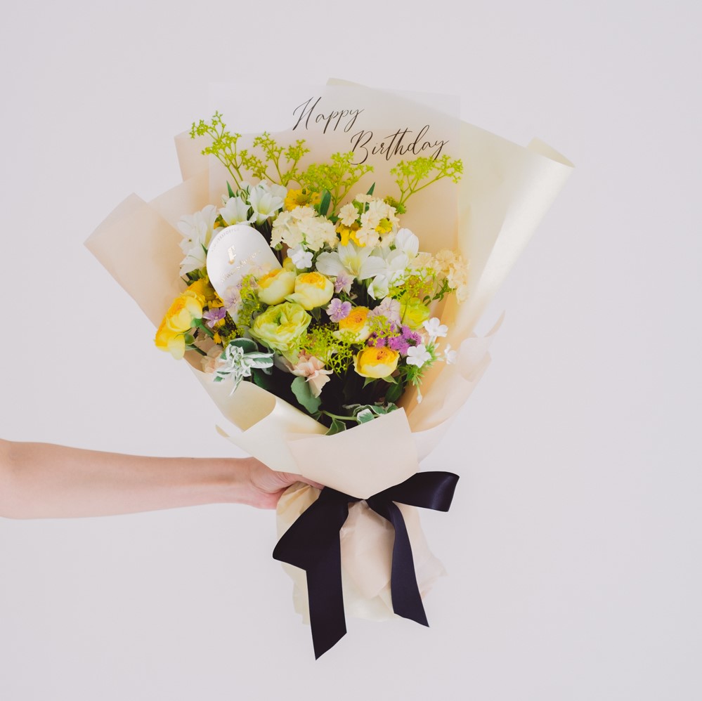 Message Bouquet／メッセージブーケ　生花・花束／イエロー