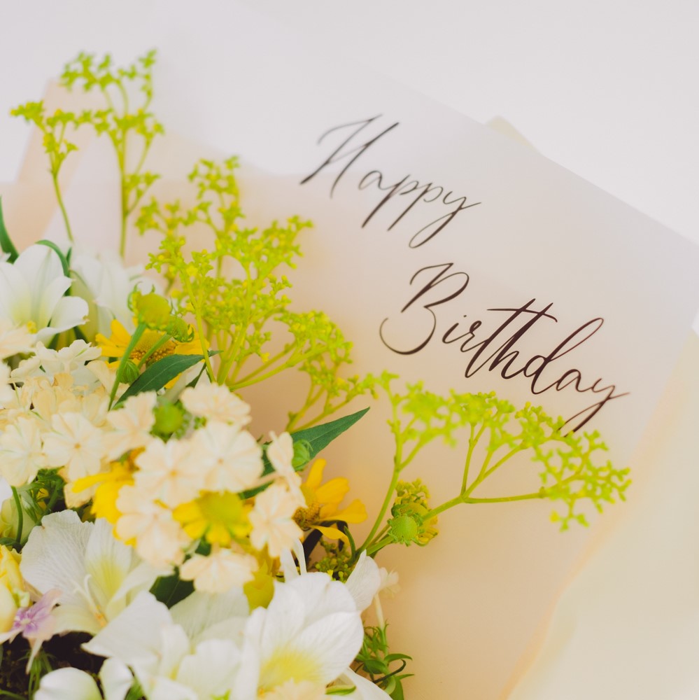 Message Bouquet／メッセージブーケ　生花・花束／イエロー