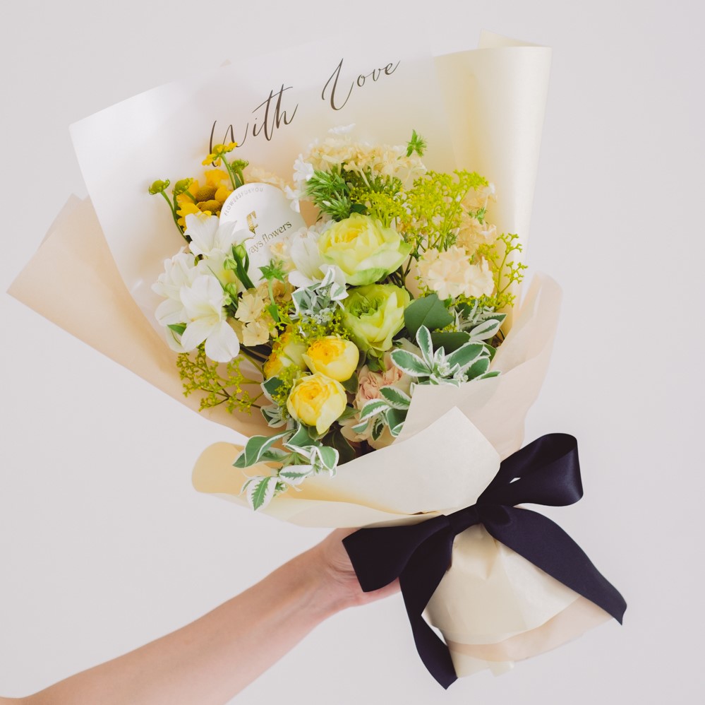 Message Bouquet／メッセージブーケ　生花・花束／イエロー