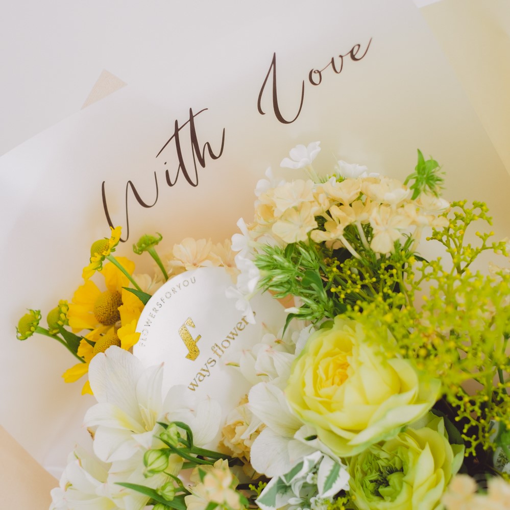 Message Bouquet／メッセージブーケ　生花・花束／イエロー