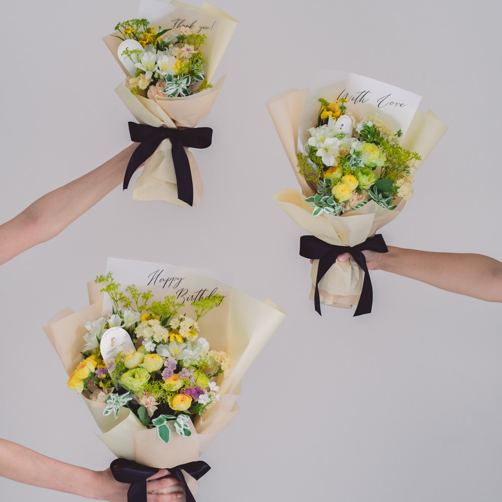 Message Bouquet／メッセージブーケ　生花・花束／イエロー