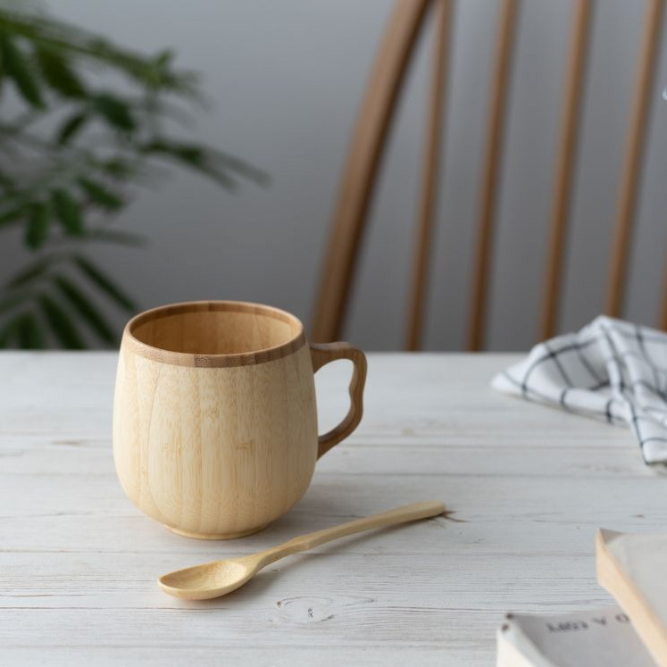 カフェオレマグ + スプーン＜ホワイト・ブラウン＞