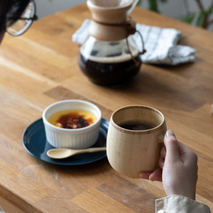 カフェオレマグ + スプーン＜ホワイト・ブラウン＞