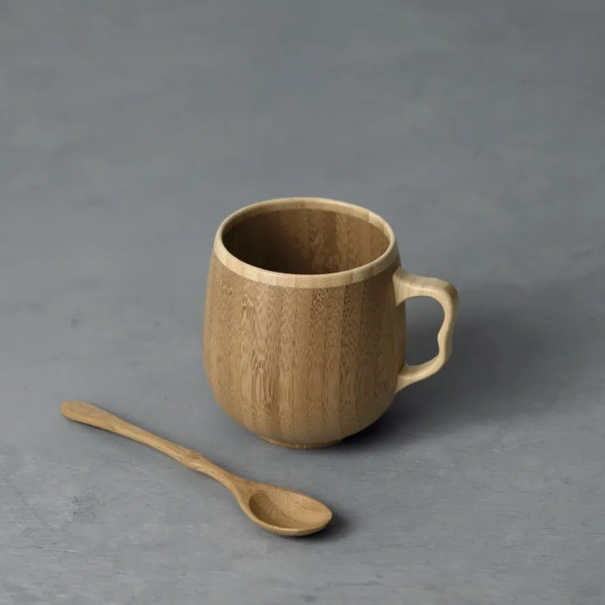 カフェオレマグ + スプーン＜ホワイト・ブラウン＞