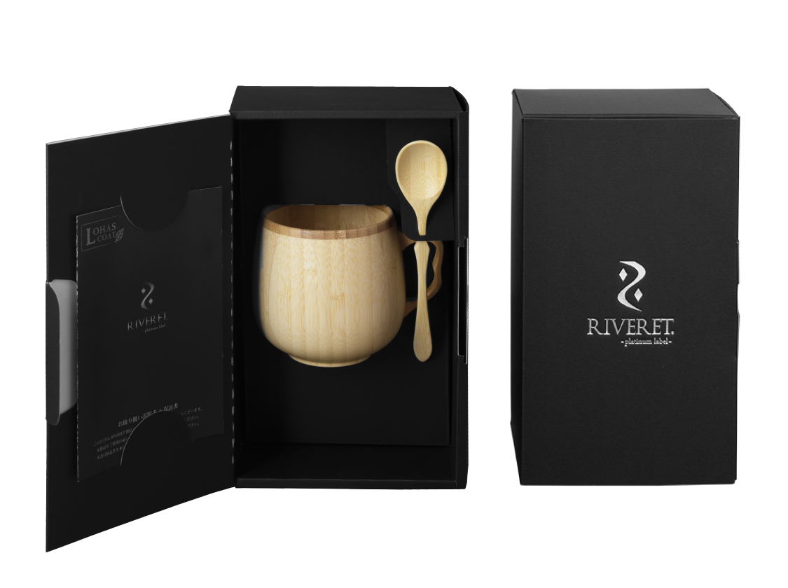 カフェオレマグ + スプーン＜ホワイト・ブラウン＞