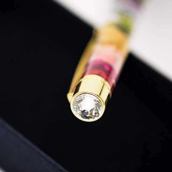 【名入れ/ギフトBOX/タンプ限定】フランス産ドラジェ＆ハーバリウムボールペンセット