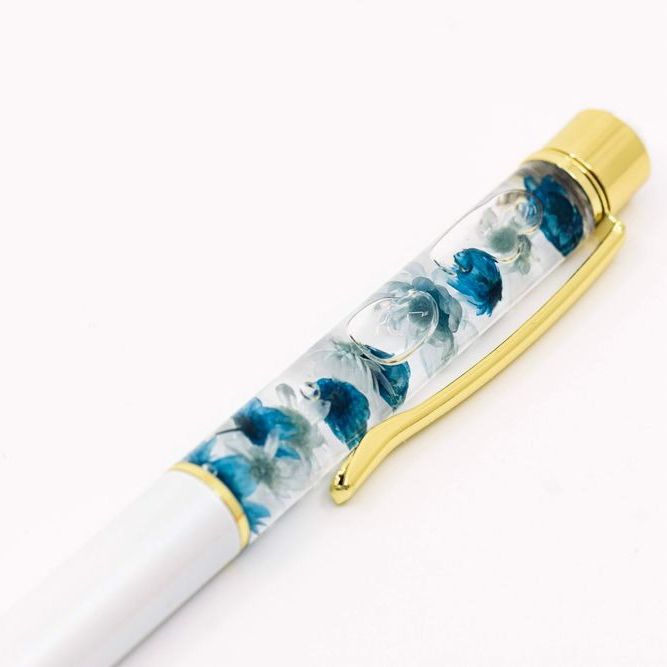 【名入れ/ギフトBOX/タンプ限定】フランス産ドラジェ＆ハーバリウムボールペンセット