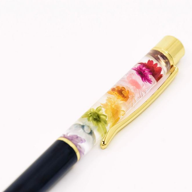 【名入れ/ギフトBOX/タンプ限定】フランス産ドラジェ＆ハーバリウムボールペンセット