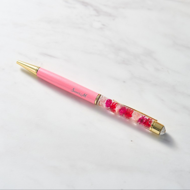 【名入れ/ギフトBOX/タンプ限定】フランス産ドラジェ＆ハーバリウムボールペンセット