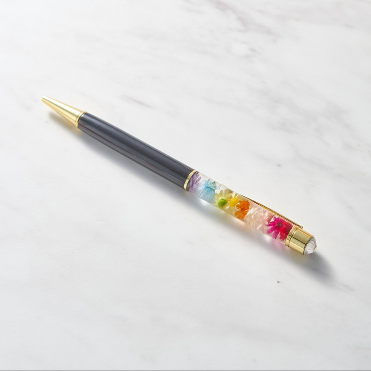 【名入れ/ギフトBOX/タンプ限定】フランス産ドラジェ＆ハーバリウムボールペンセット