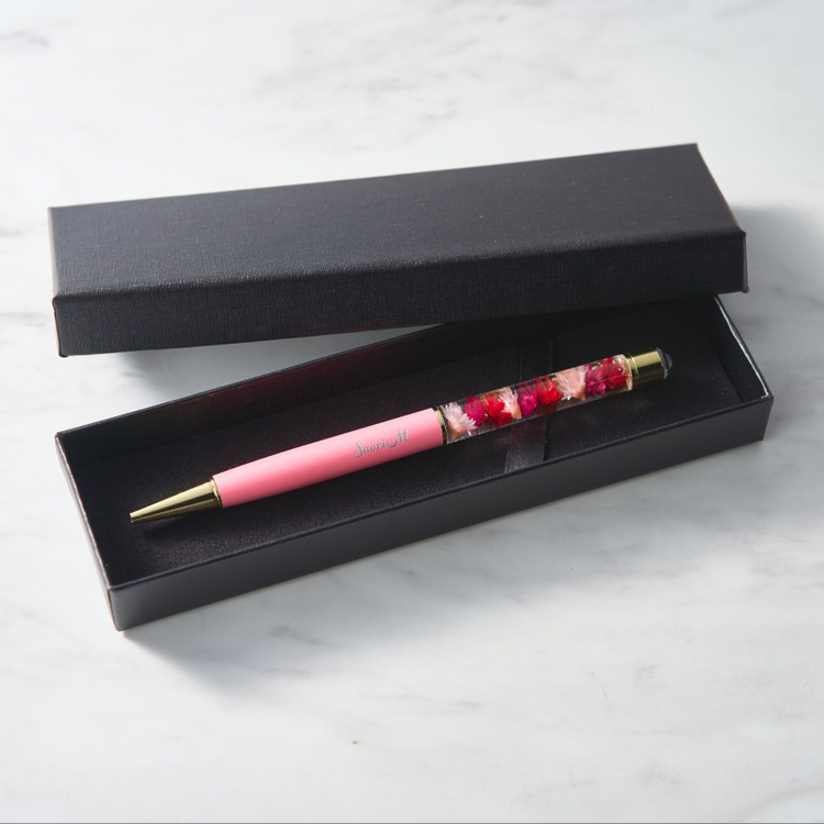 【名入れ/ギフトBOX/タンプ限定】フランス産ドラジェ＆ハーバリウムボールペンセット