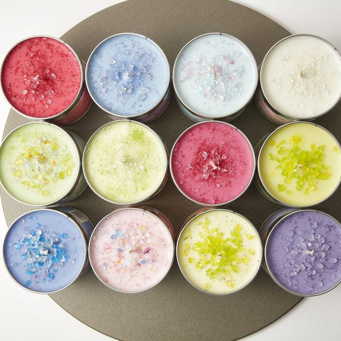 【名入れ/タンプ限定】誕生石キャンドル＆ガラスの靴 FLOWERiUM®︎ セット