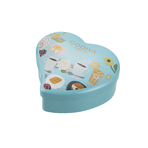 【ホワイトデーシーズン限定！】ゴディバ カフェ G キューブアソートメント ミニハート缶 （5粒入）