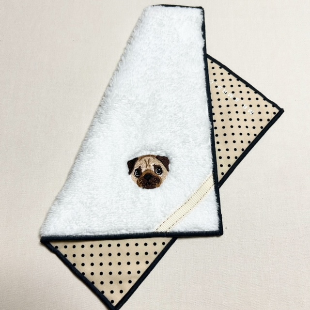 【名入れ/ギフトBOX】ボールペン＆タオルハンカチ（イヌ）セット【タンプ限定】