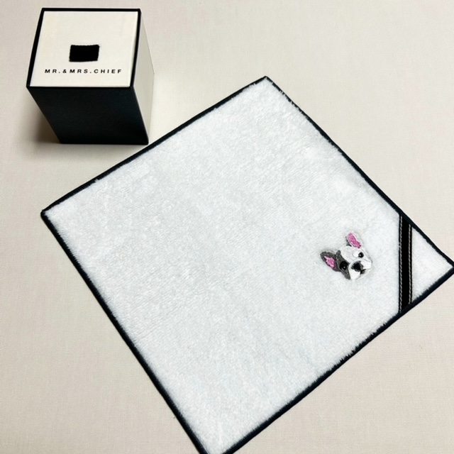 【名入れ/ギフトBOX】ボールペン＆タオルハンカチ（イヌ）セット【タンプ限定】